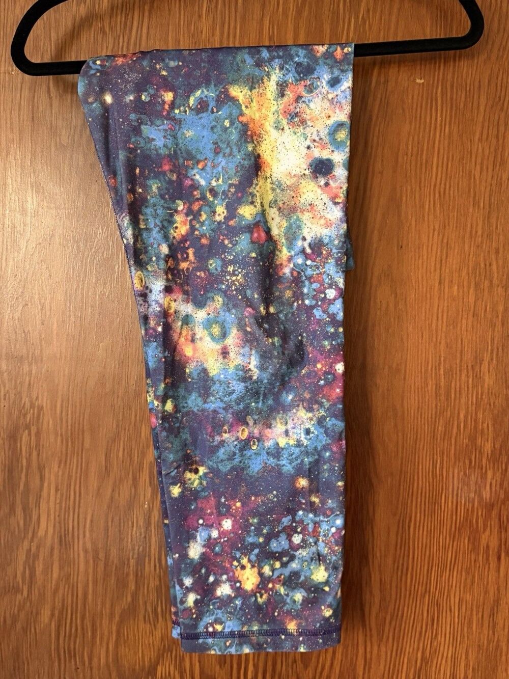 Energie Leggings Womens XL Galaxy Space Nebula Multicolor Gym Yoga Workout Capri